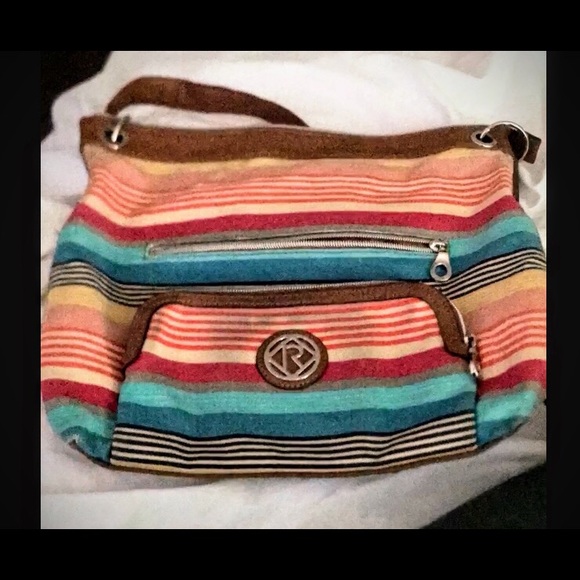 Relic canvas purse stripes crossbody sold - Picture 2 of 8